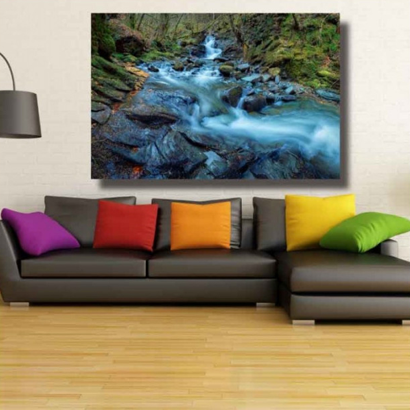 Πίνακας σε καμβά με Τοπία Ομιχλώδες ποτάμι